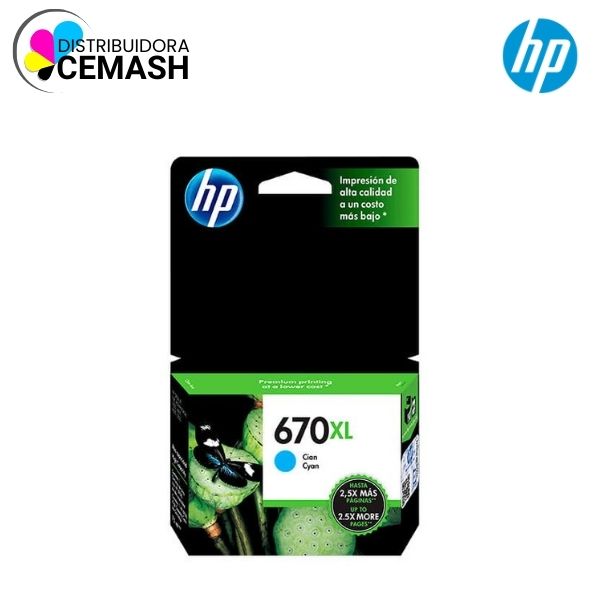 TINTA HP CZ118AL (670XL) CYAN