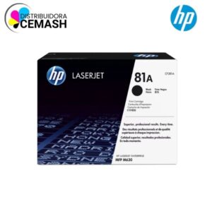 TONER HP CF281A (81A) MFP M630 NEGRO 10.5K PAG