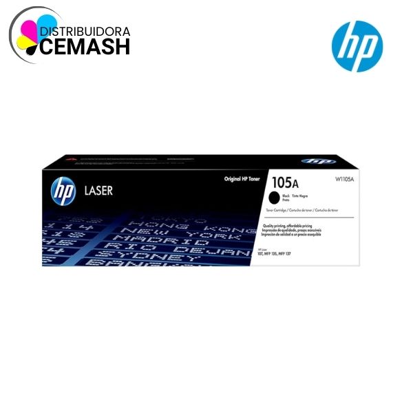 TONER HP W1105A (105A) L.J. 107A BLACK 1,000 PGS