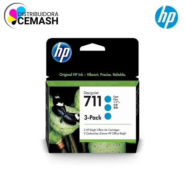 TINTA HP CZ134A (711) CYAN 3 PACK 29 ML