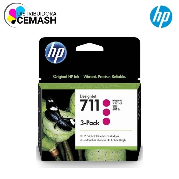 TINTA HP CZ135A (711) MAGENTA 3 PACK 29 ML